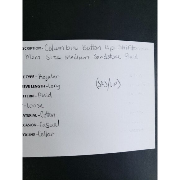 Columbia Button Up Shirt Men's Size Medium Sandstone Plaid - Picture 8 of 8